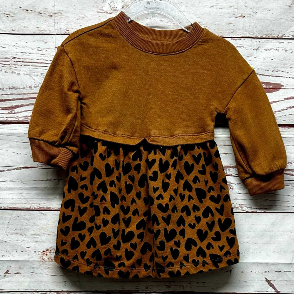 Baby Heart Long-Sleeve Dress Size 12 Months